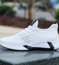 New Sports Shoes Men's Breathable Casual Mesh Shoes Comfort Increase Lace-up Non-slip Low-top Running Shoes