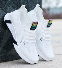 New Sports Shoes Men's Breathable Casual Mesh Shoes Comfort Increase Lace-up Non-slip Low-top Running Shoes