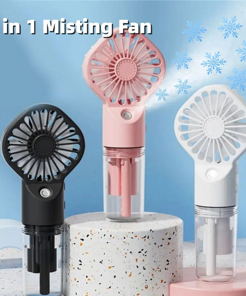 Strong Power Spray Humidification Small Mist Fan Humidification Usb Charging Portable Fan Icy And Refreshing Fan Water Supplement